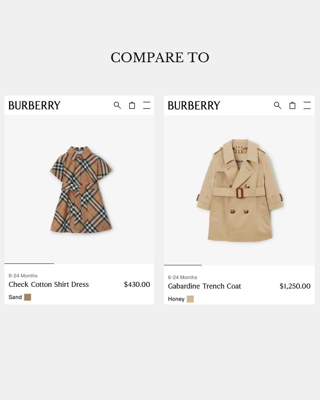 Burberry Mini Trench Dress - 18 Months