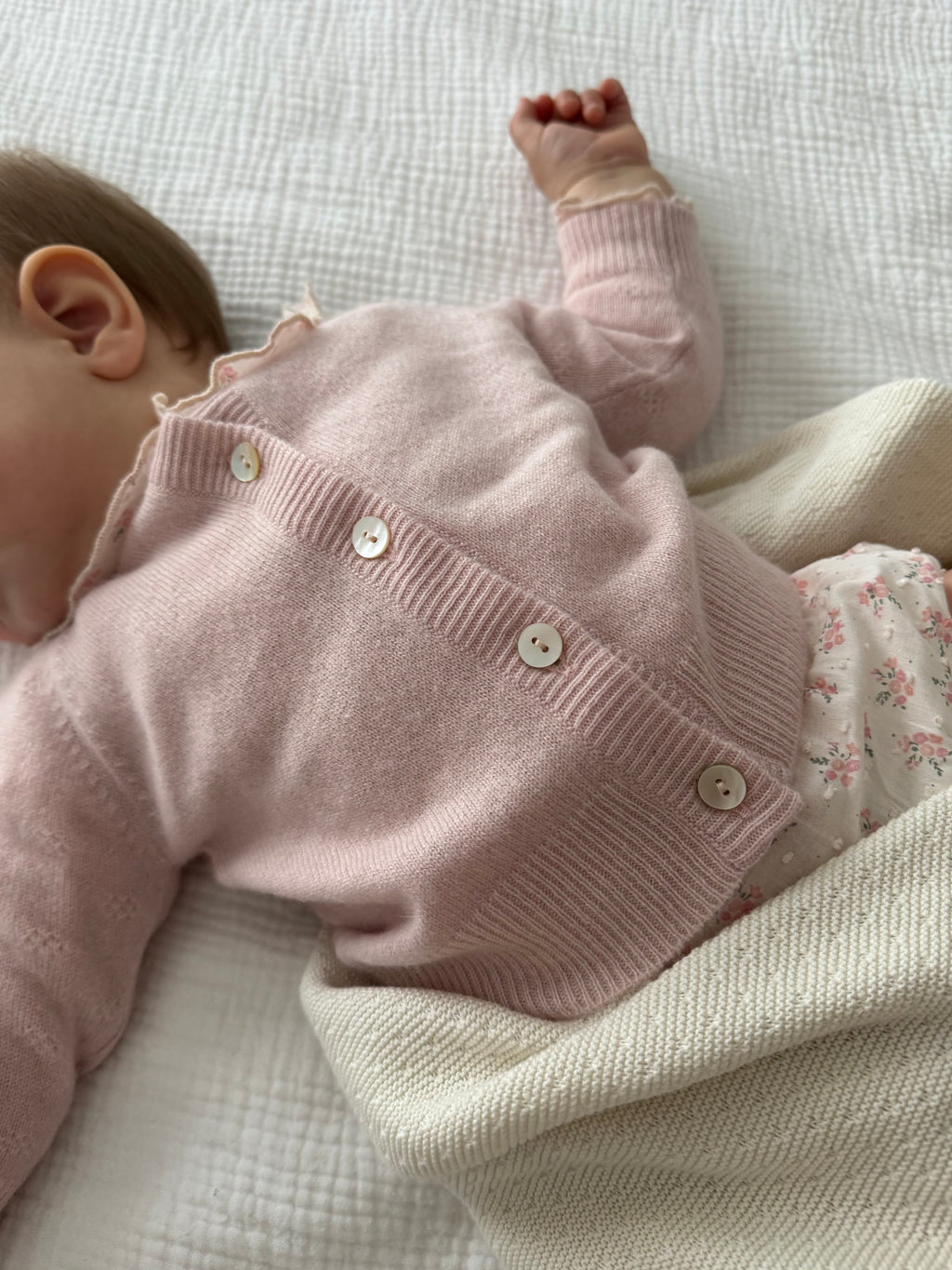 Cashmere Cardigan - Baby Pink